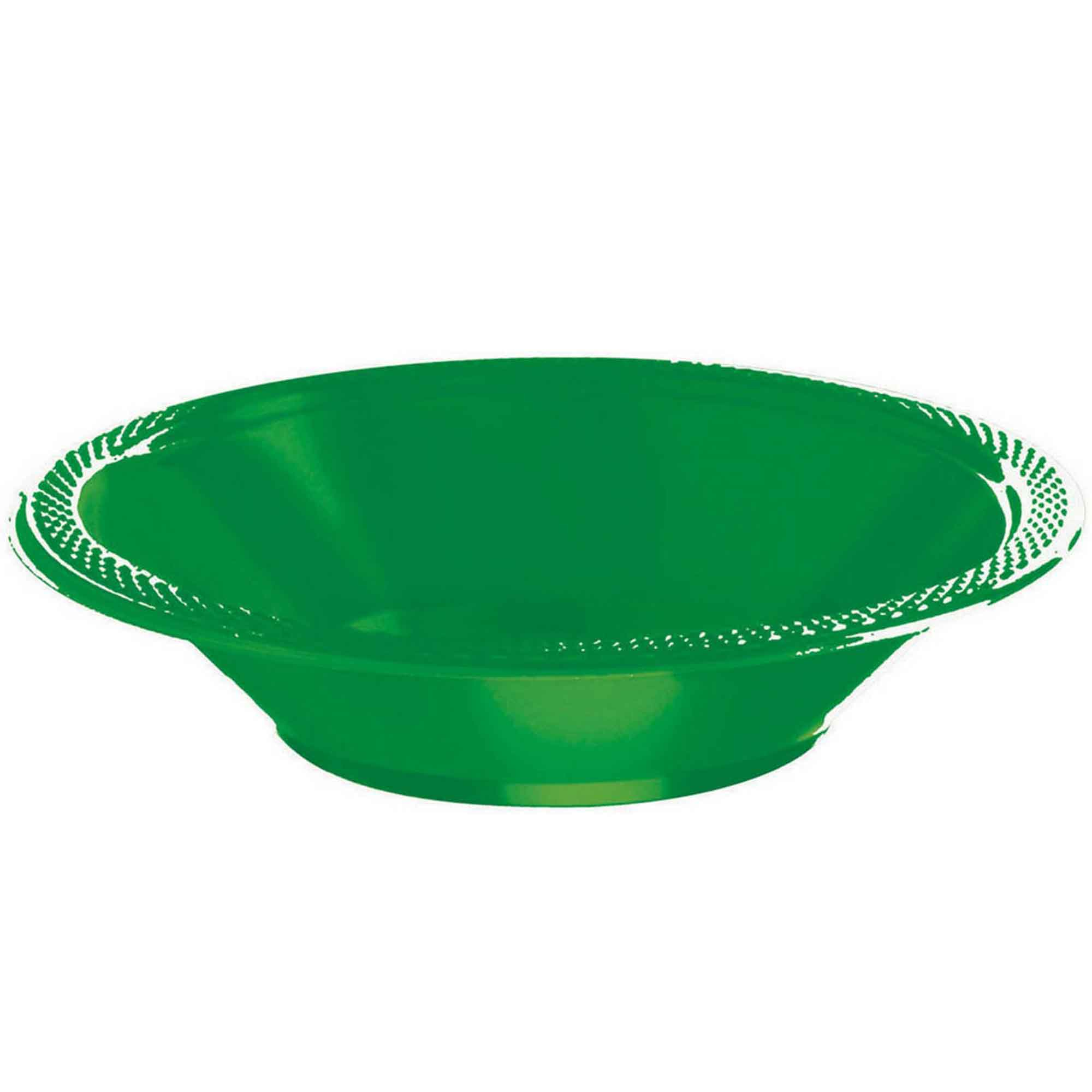 Premium Plastic Bowls 355ml 20 Pack - Festive Green