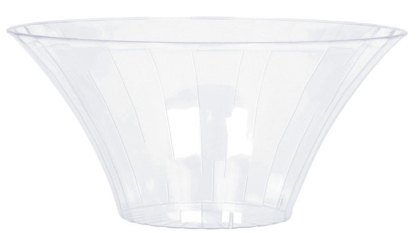Flared Bowl Plastic Clear Small 18cm