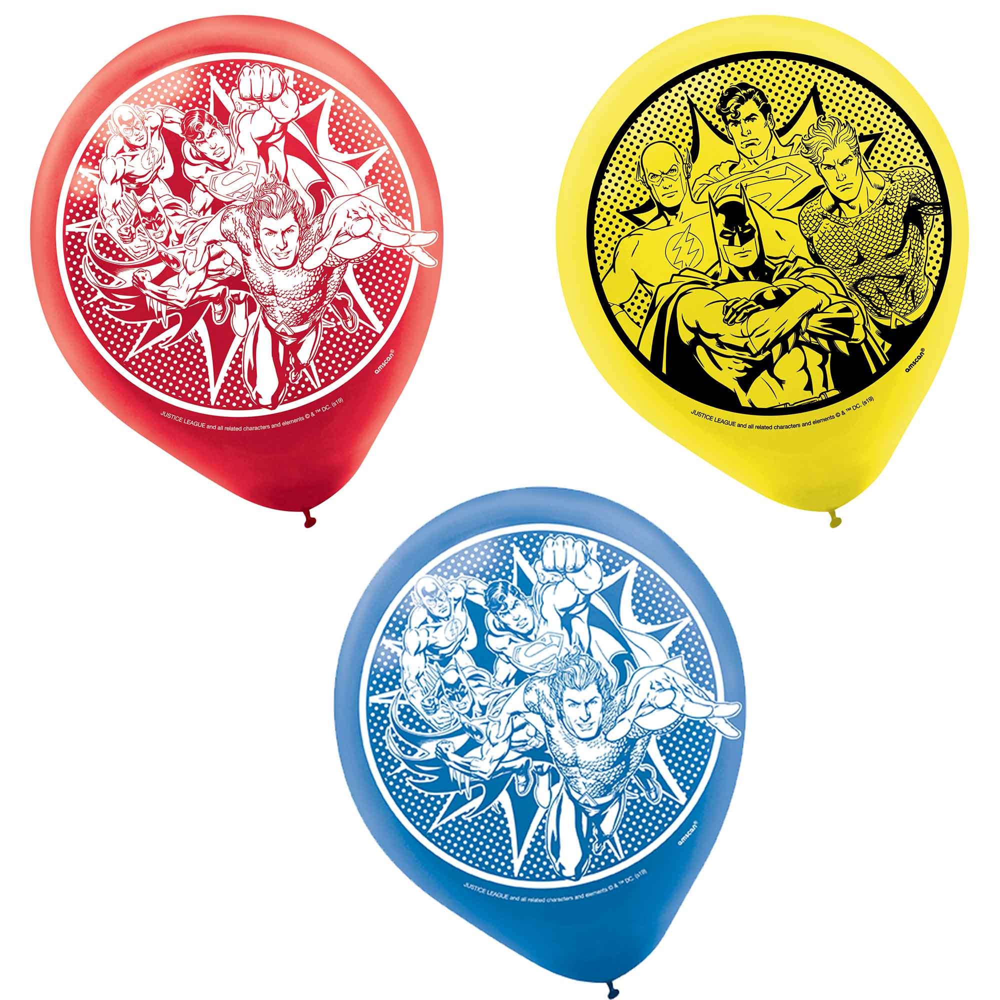 Justice League Heroes Unite 30cm Latex Balloons
