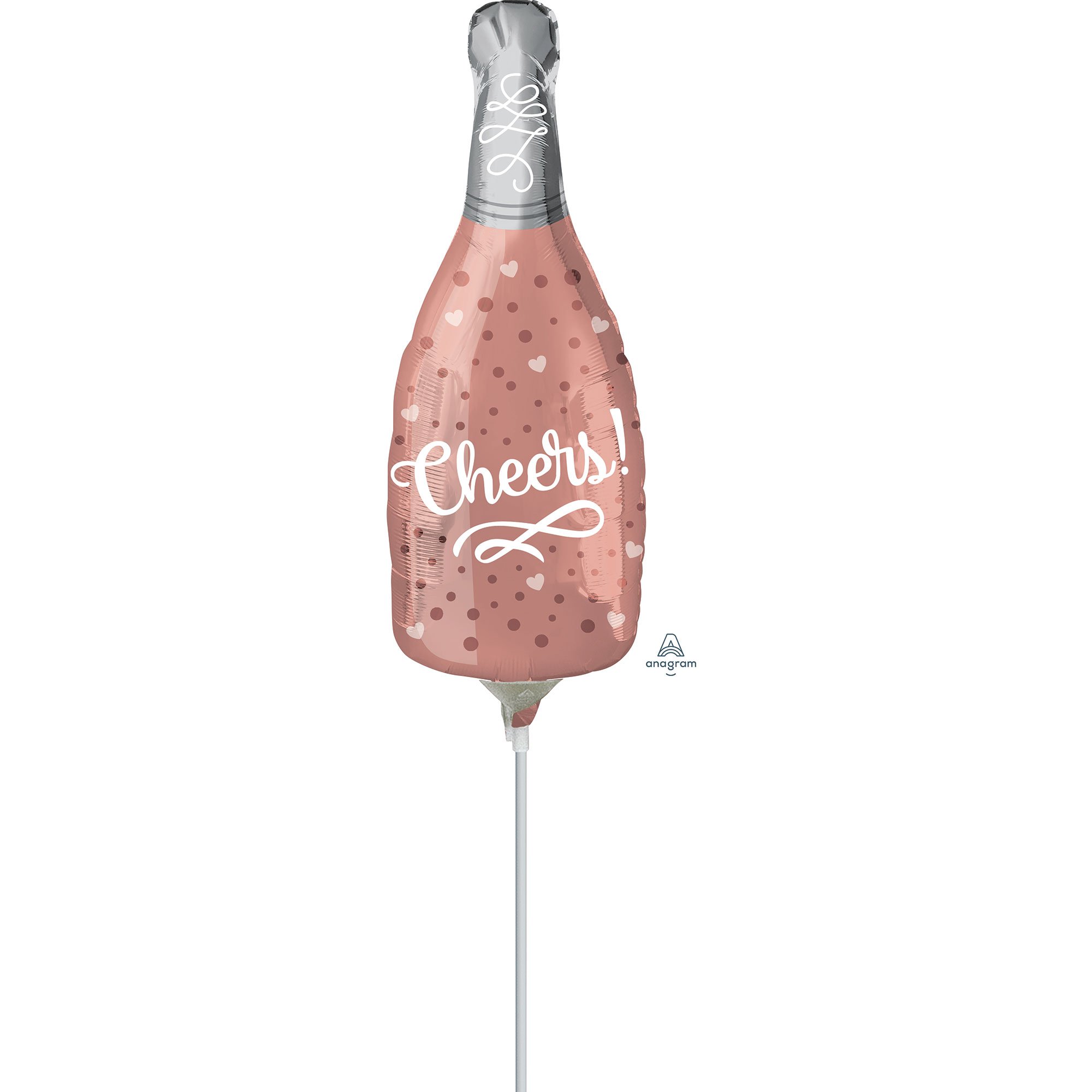 Mini Shape Inflated Cheers Rose Champagne Bottle A30