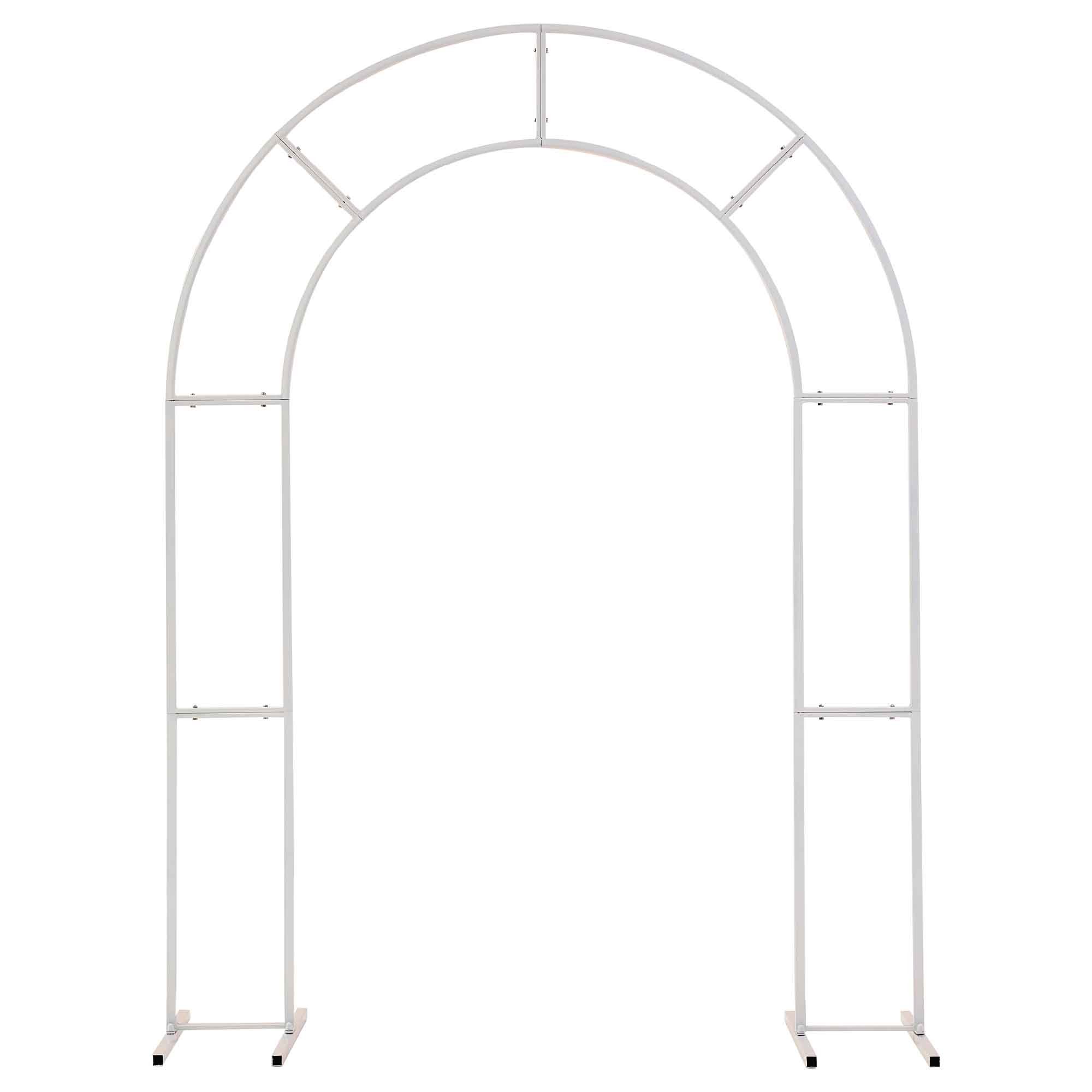 White Metal Arch Arbour Frame 1pk