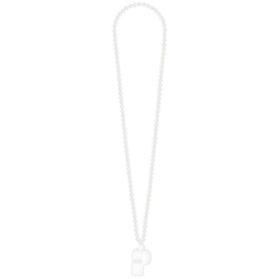 Whistle On Chain Necklace  - White