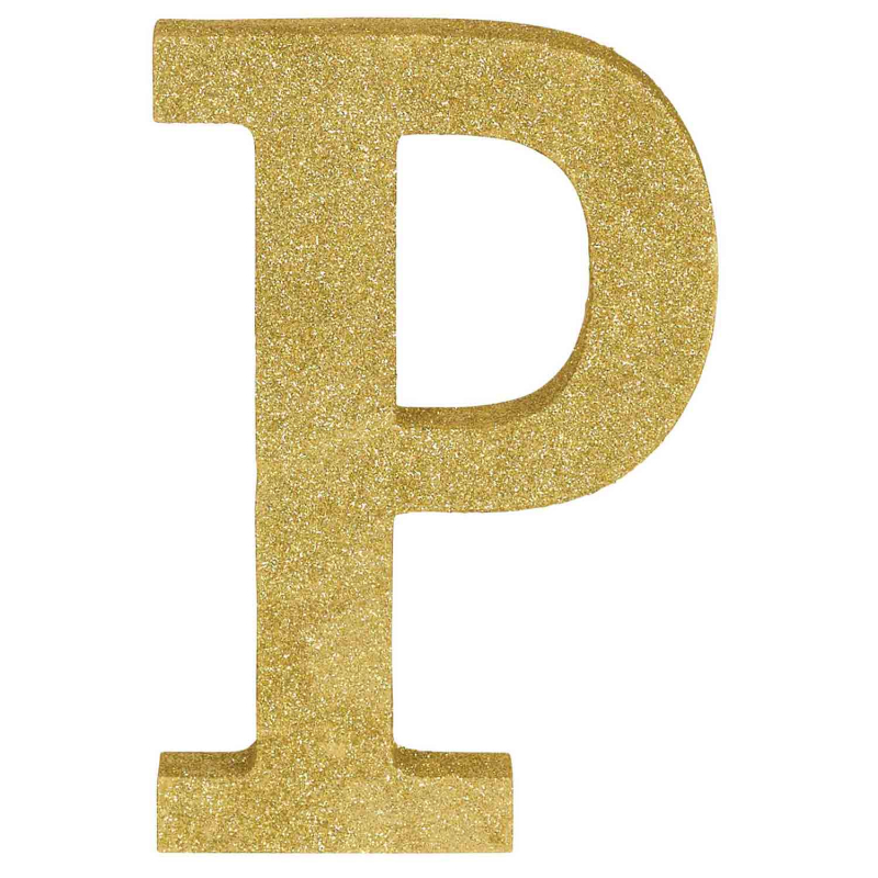 letter p gold glittered decoration mdf balloon agencies