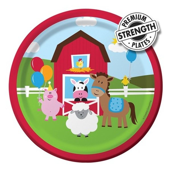 Farmhouse Fun Lunch Plates Paper 18cm