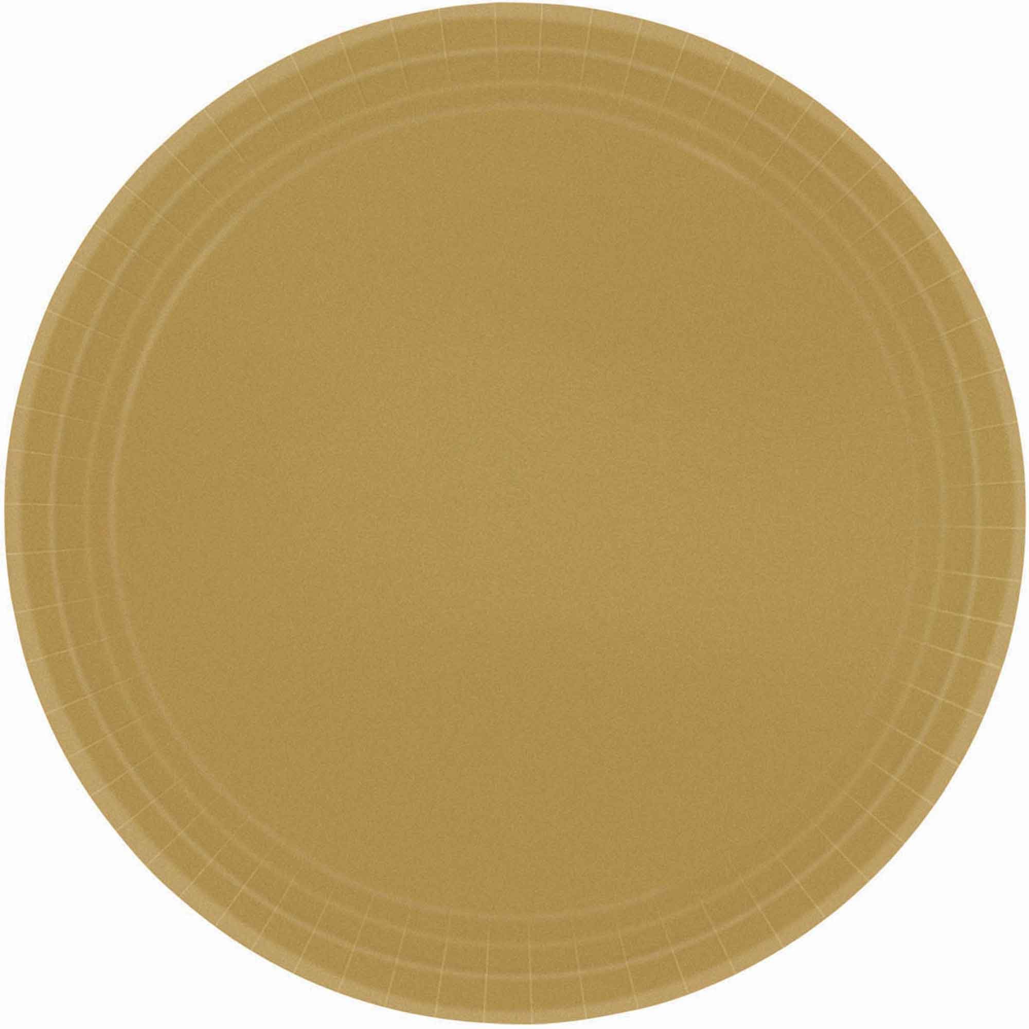 Paper Plates 23cm Round 20CT - Gold