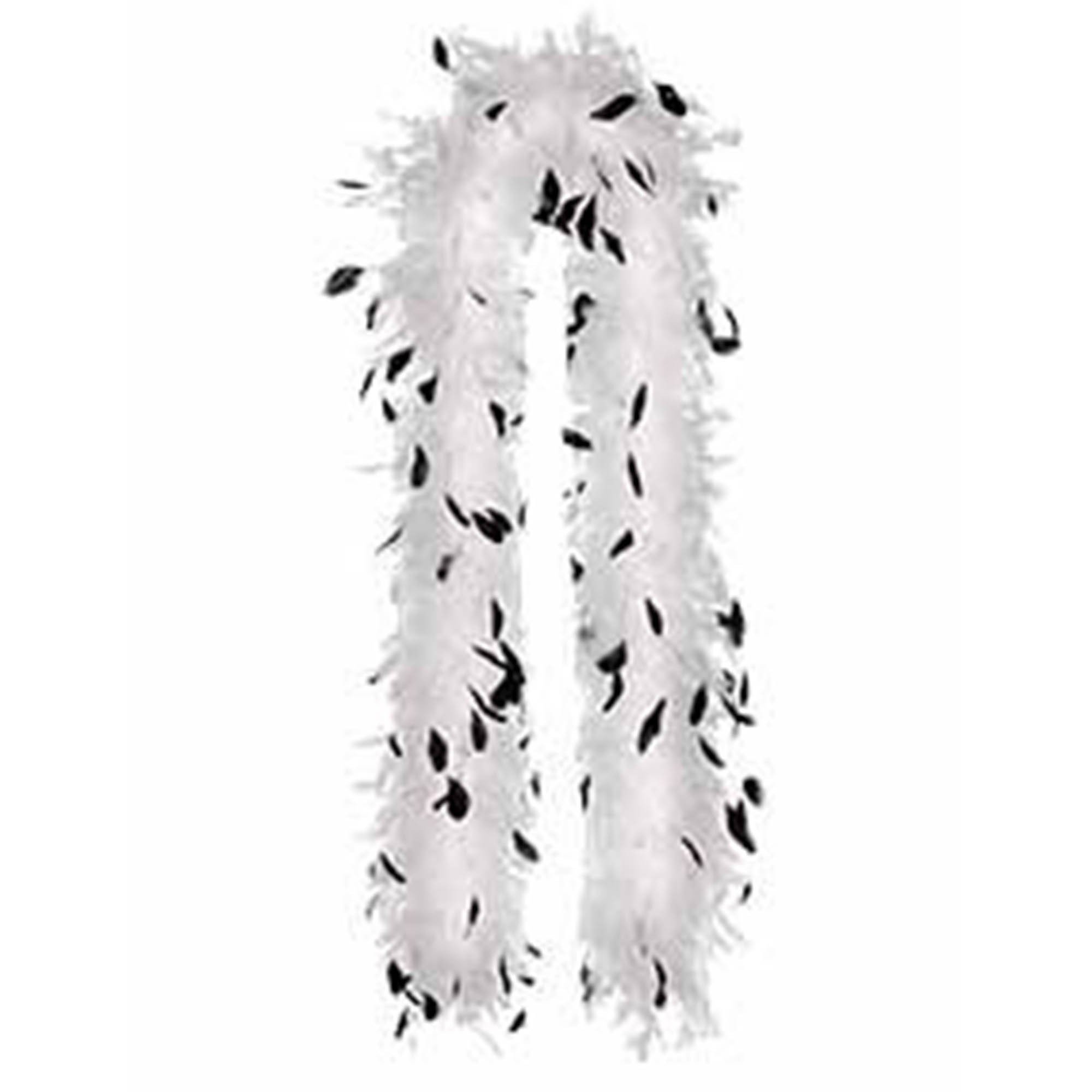 Feather Boa Black and White