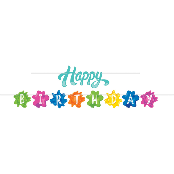 Paint Splatter Ribbon Banner
