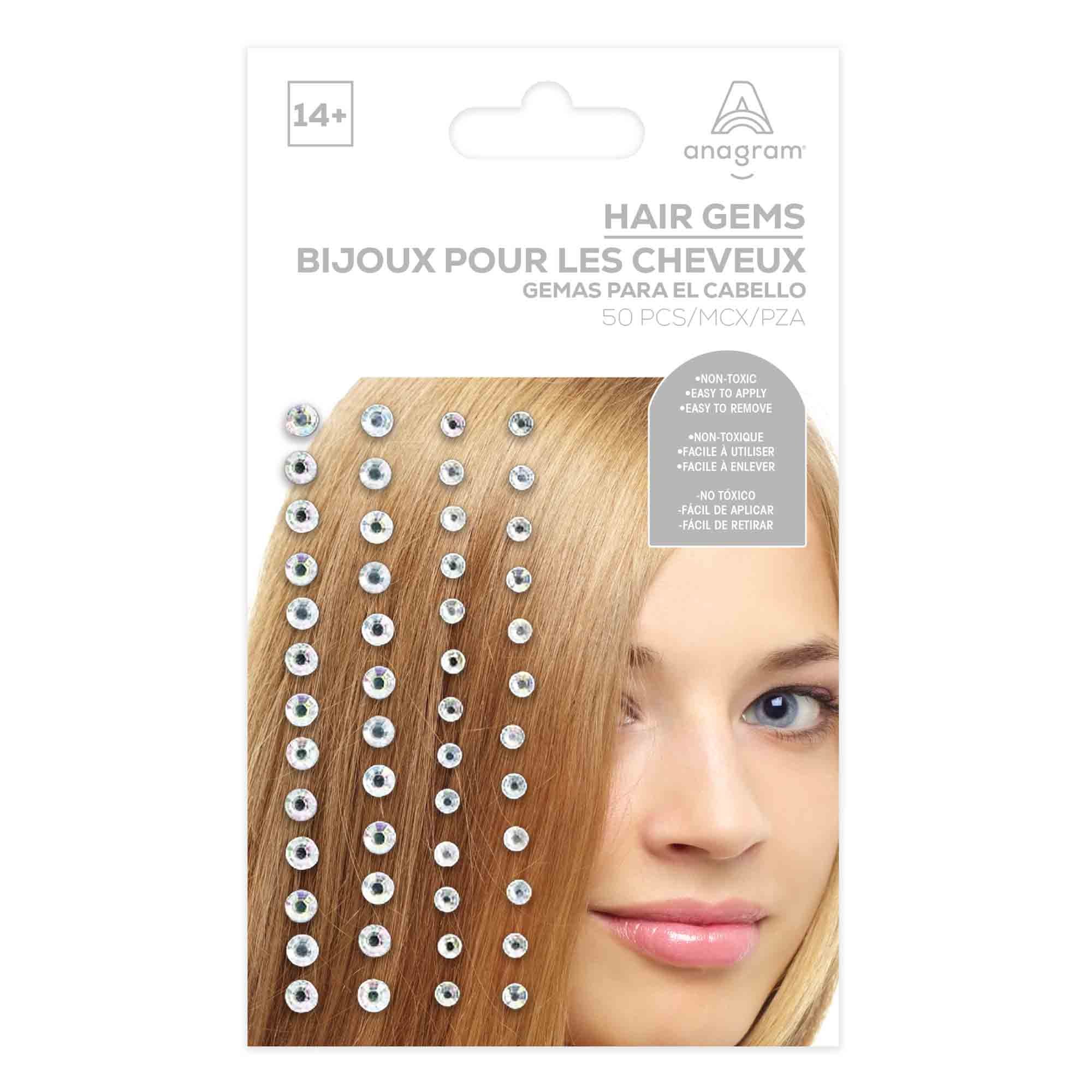 Team Spirit Hair Gems White 14+