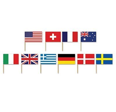 Beistle International Assorted Flags Picks