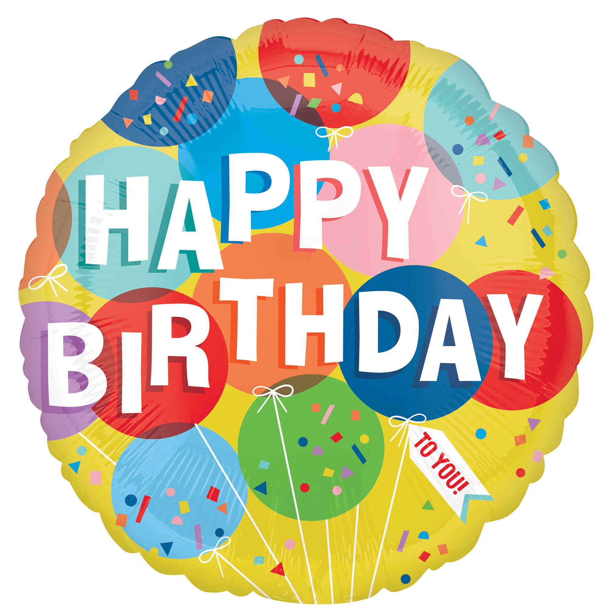 45cm Standard HX Sunny Balloons Birthday S40