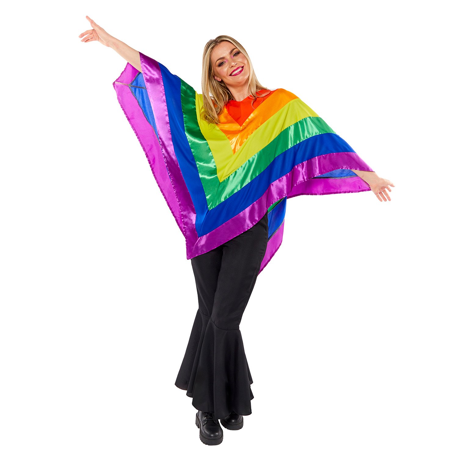 Costume Rainbow Poncho One Size