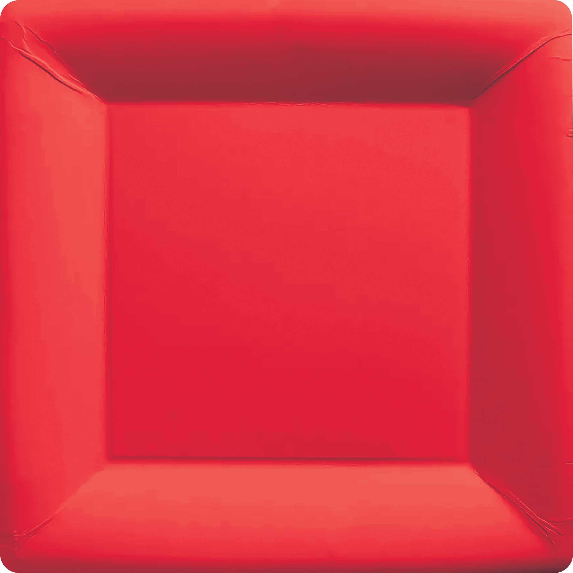 Paper Plates 23cm Square 20CT - Apple Red NPC