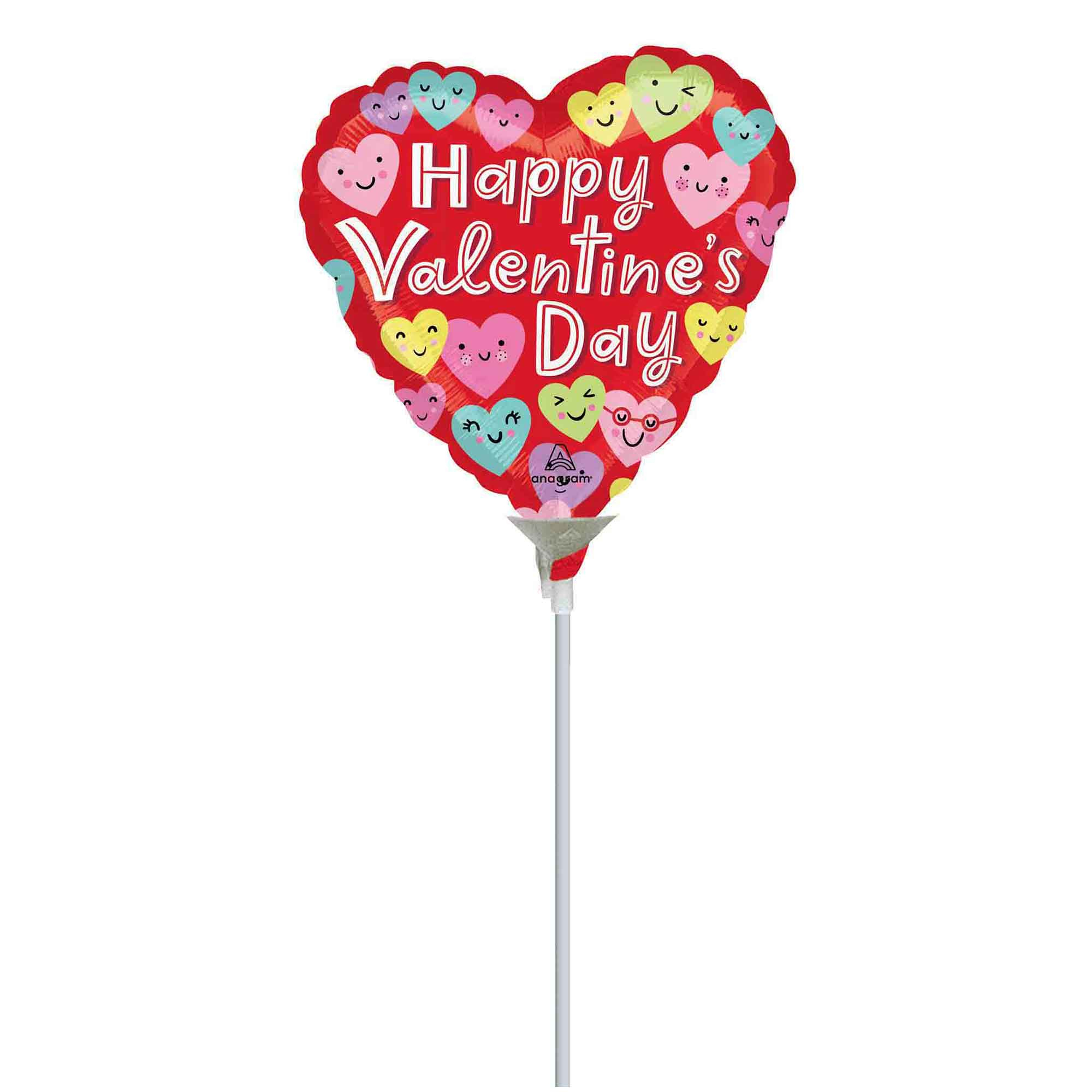 22cm Inflated Happy Valentine's Day Happy Hearts A15