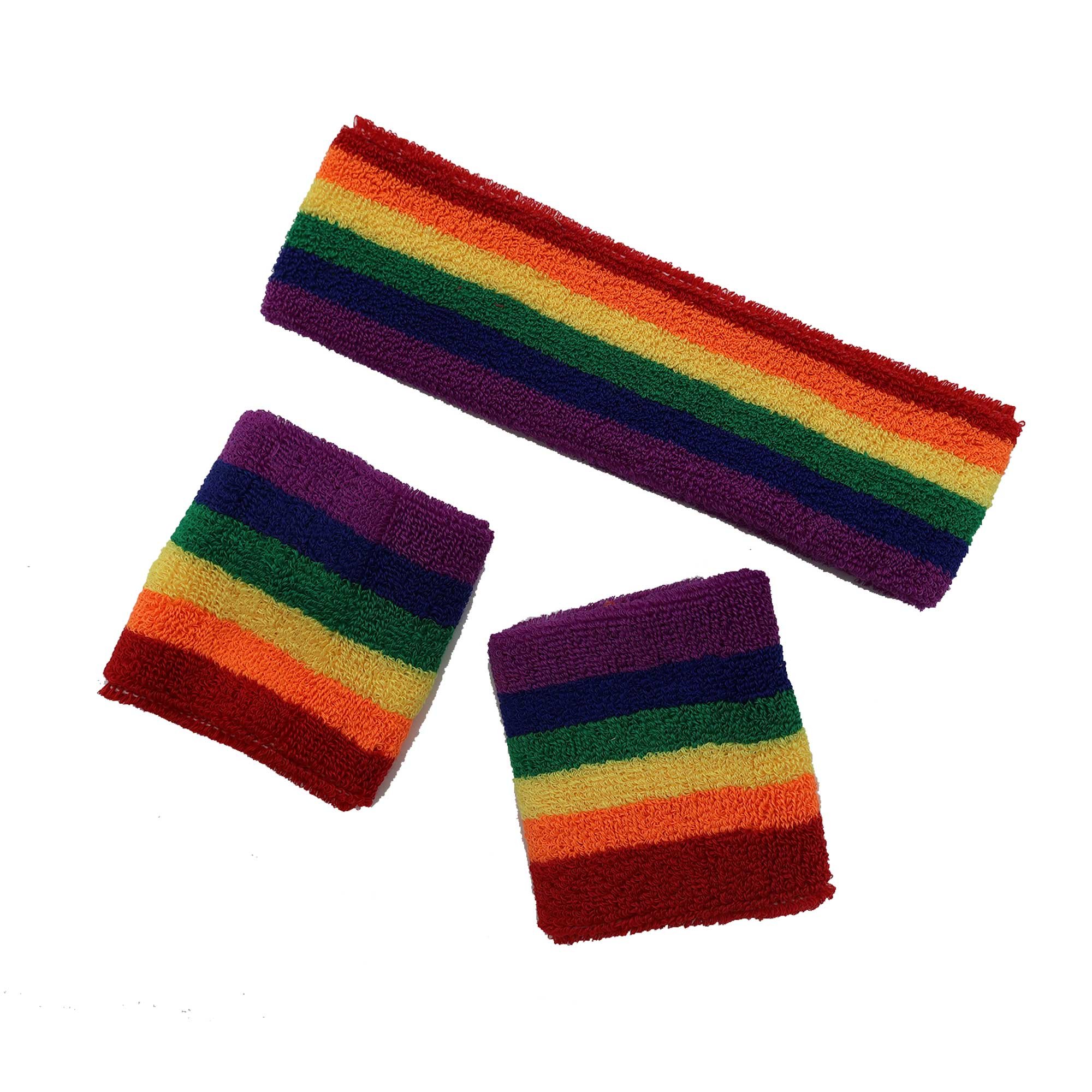 Team Spirit Sweatband Set Rainbow 14+