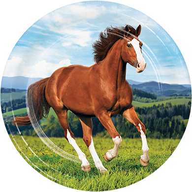 Horse and Pony Dinner Plates Paper 22cm NPC