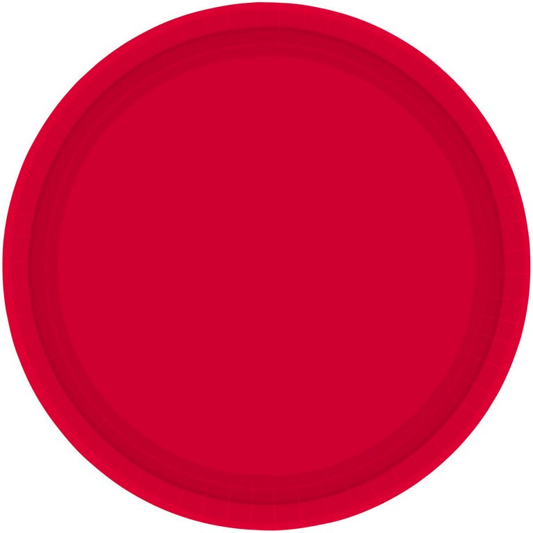 Paper Plates 23cm Round 20CT - Apple Red NPC