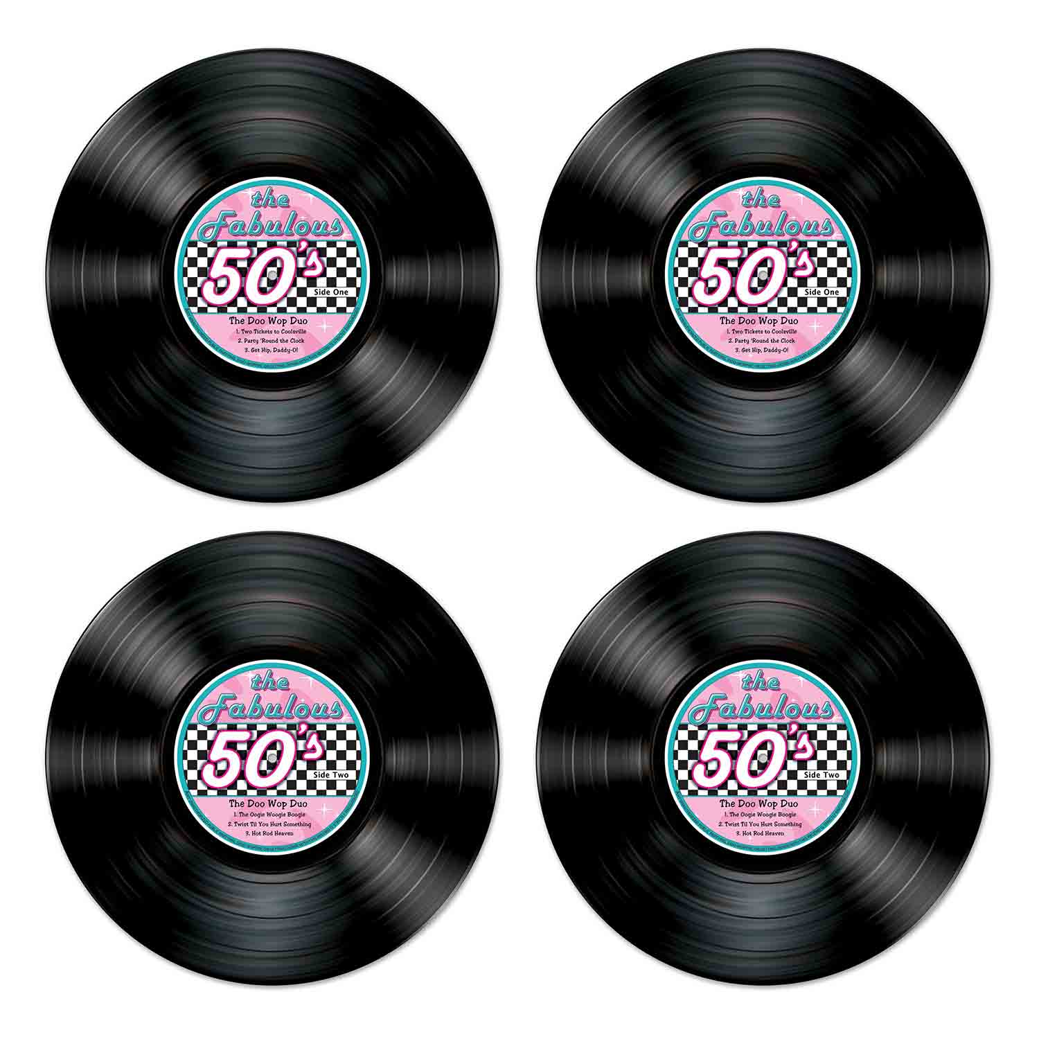 Beistle 50's Records Cutouts