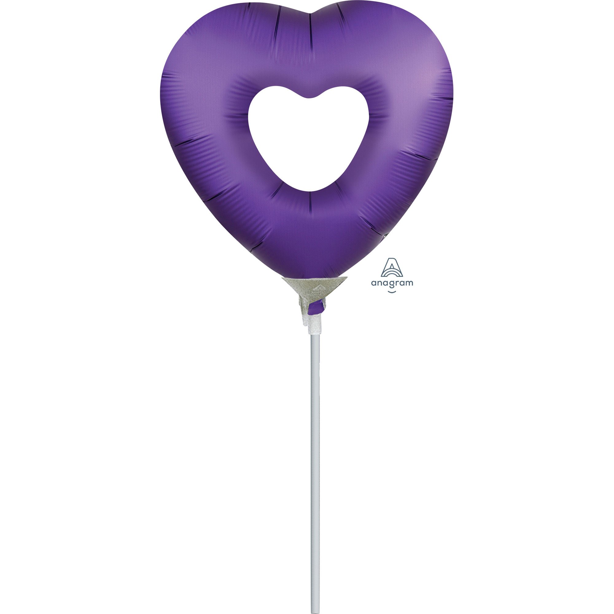 Mini Shape Inflated Open Heart  Purple Royale A30