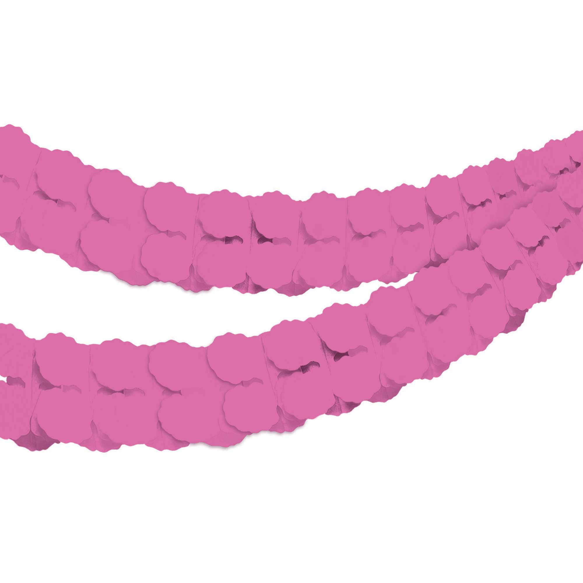 Tissue Paper Garland Bright Pink
