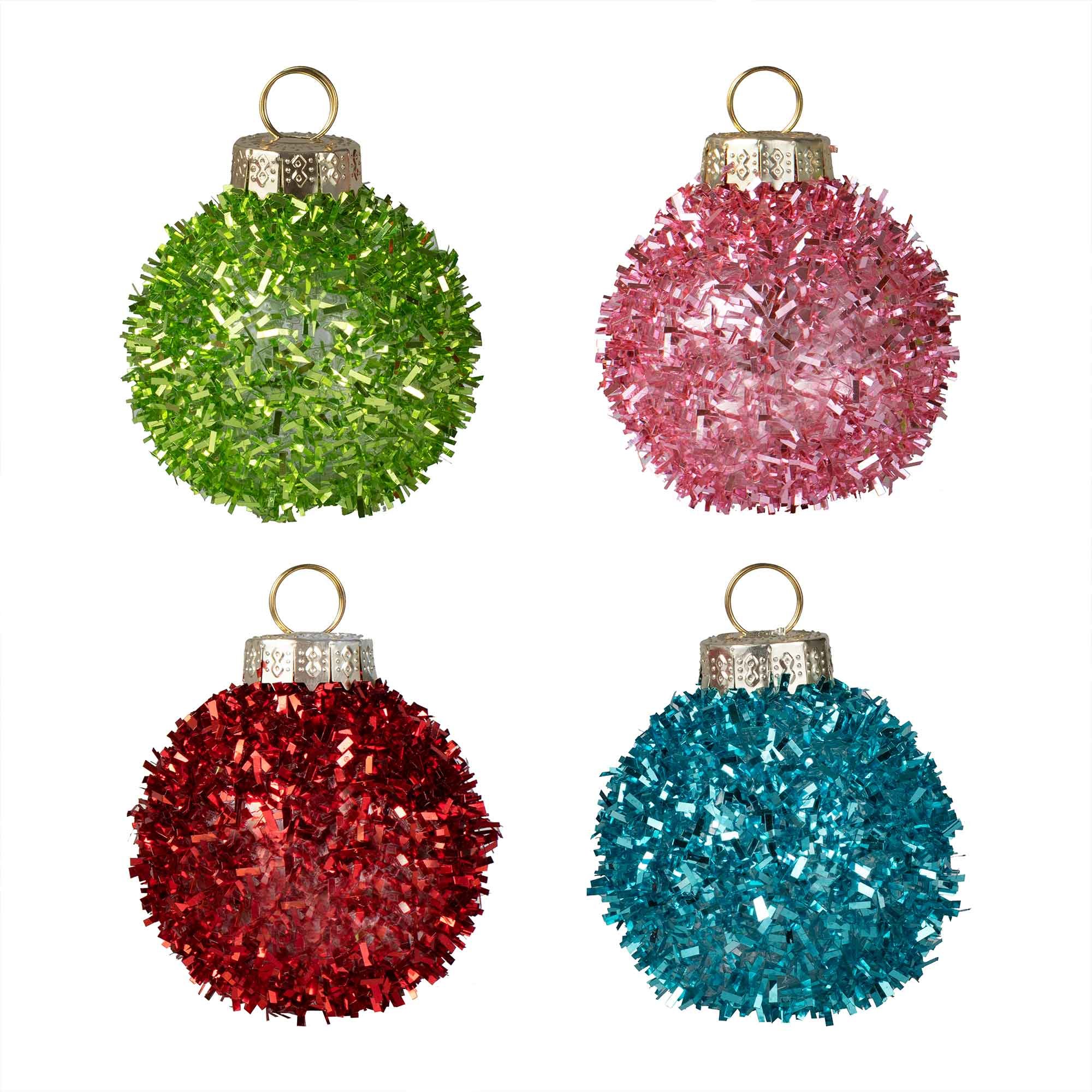 Merry & Bright Tinsel Bauble Place Card Holders