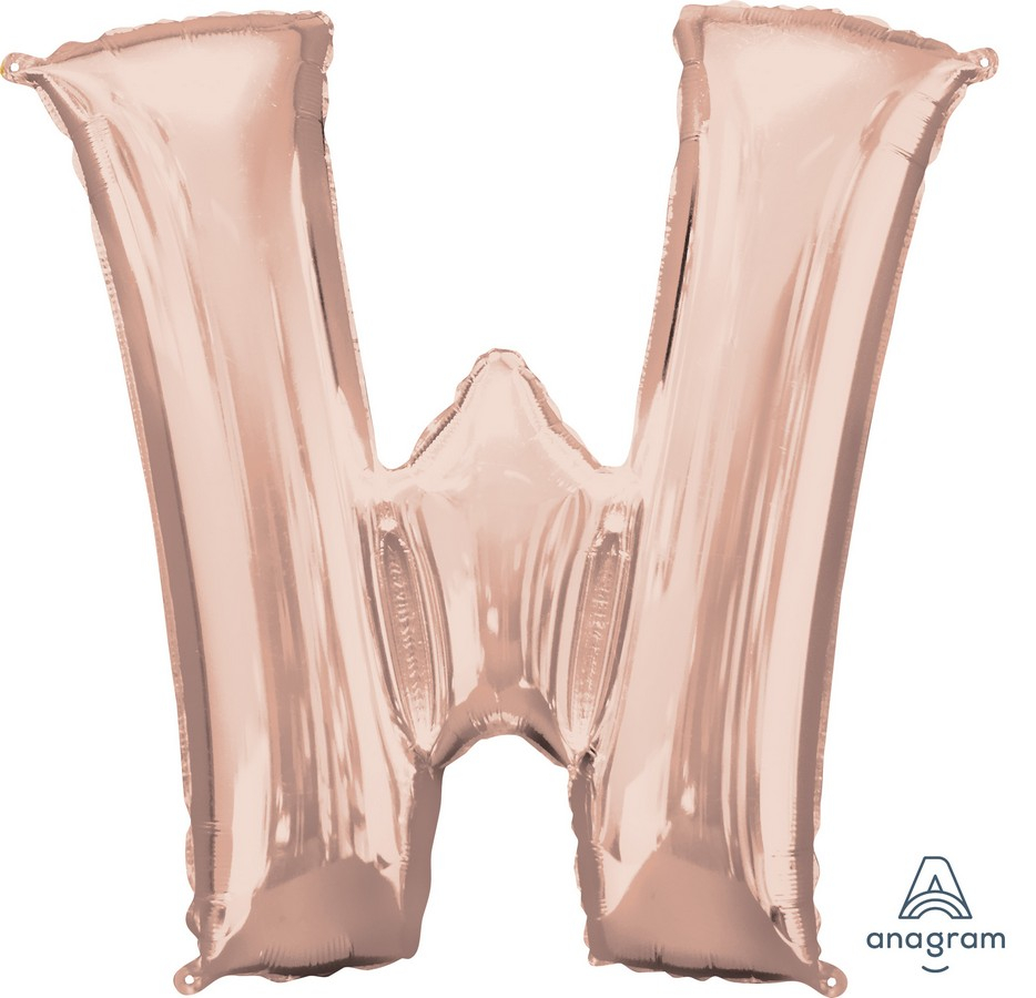SuperShape Letter W Rose Gold L34