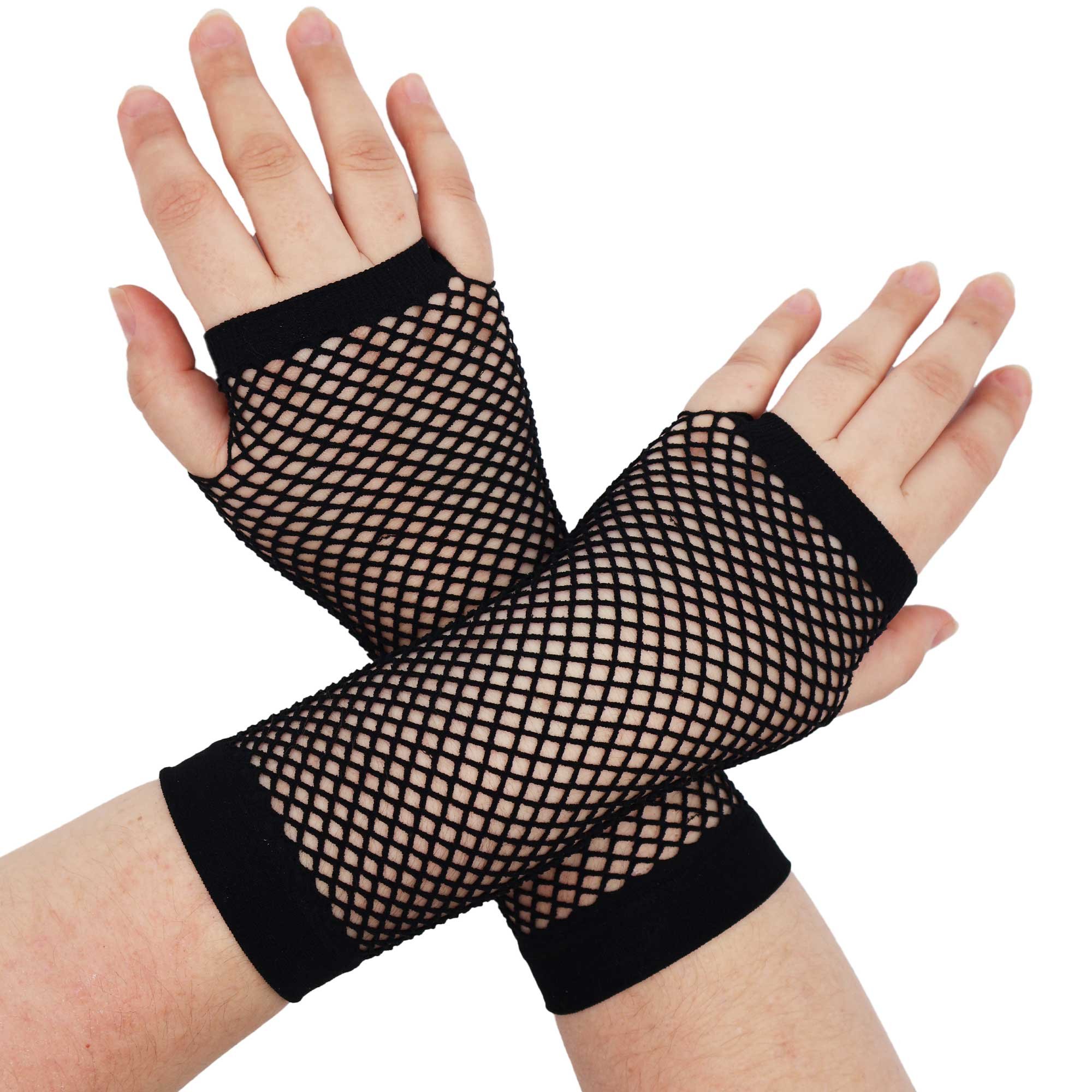 Team Spirit Medium Fishnet Gloves Black 14+