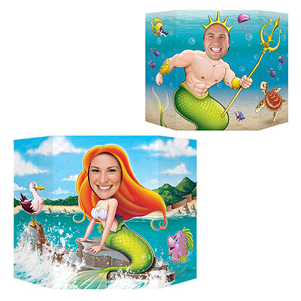 Beistle Mermaid & King Neptune Photo Prop