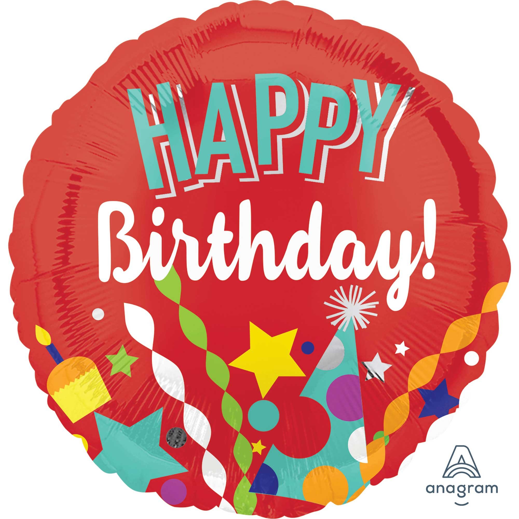 45cm Standard HX Festive Happy Birthday S40