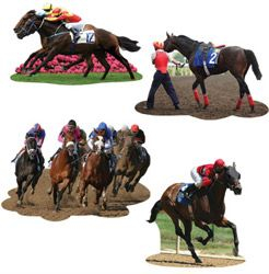 Beistle Horse Racing Cutouts