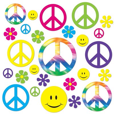 Beistle 60's Retro Peace & Smiley Faces Cutouts
