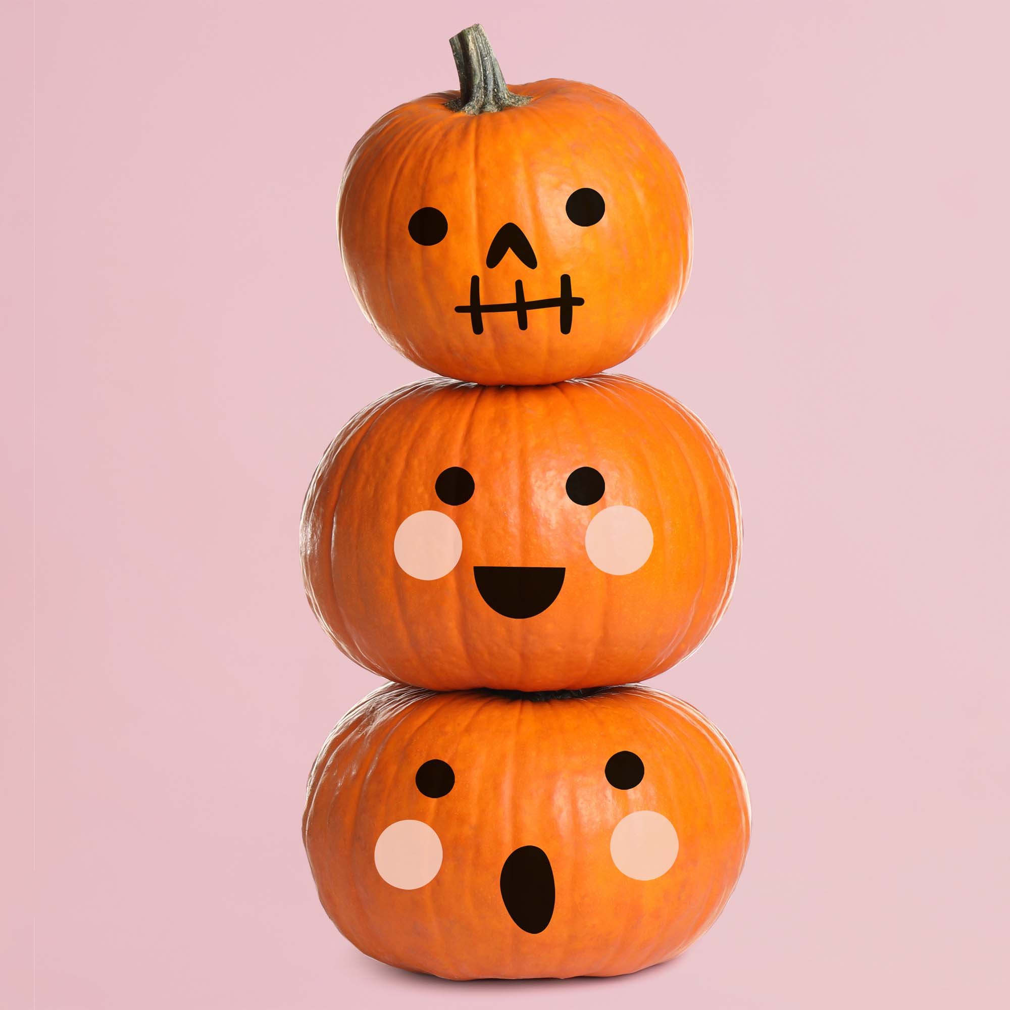 Happy Halloween Pumpkin Face Stickers