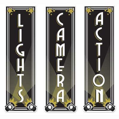 Beistle Awards Night Lights, Camera, Action Cutouts