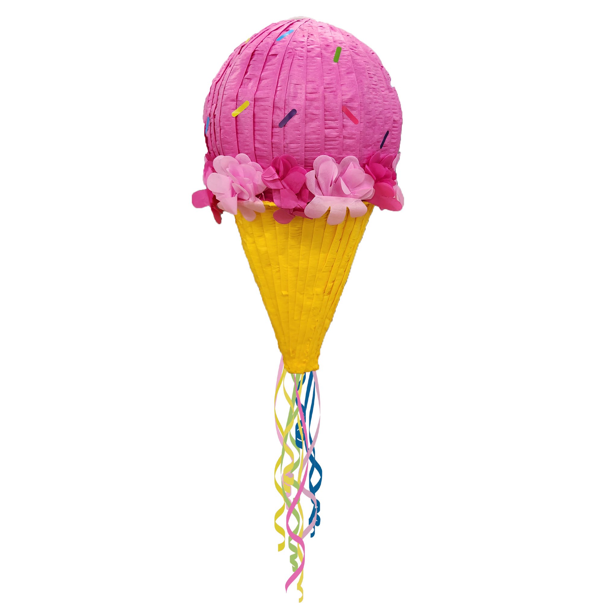 Ice Cream Cone 3D Shape Pull String Pinata