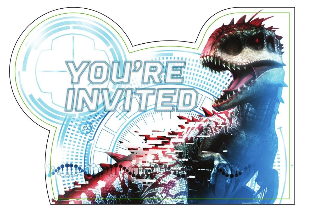 Jurassic World Postcard Invitations