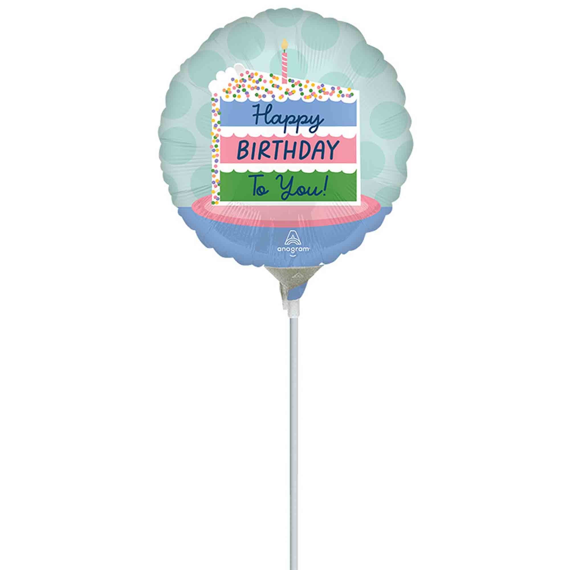 22cm Inflated Happy Birthday Cake A15