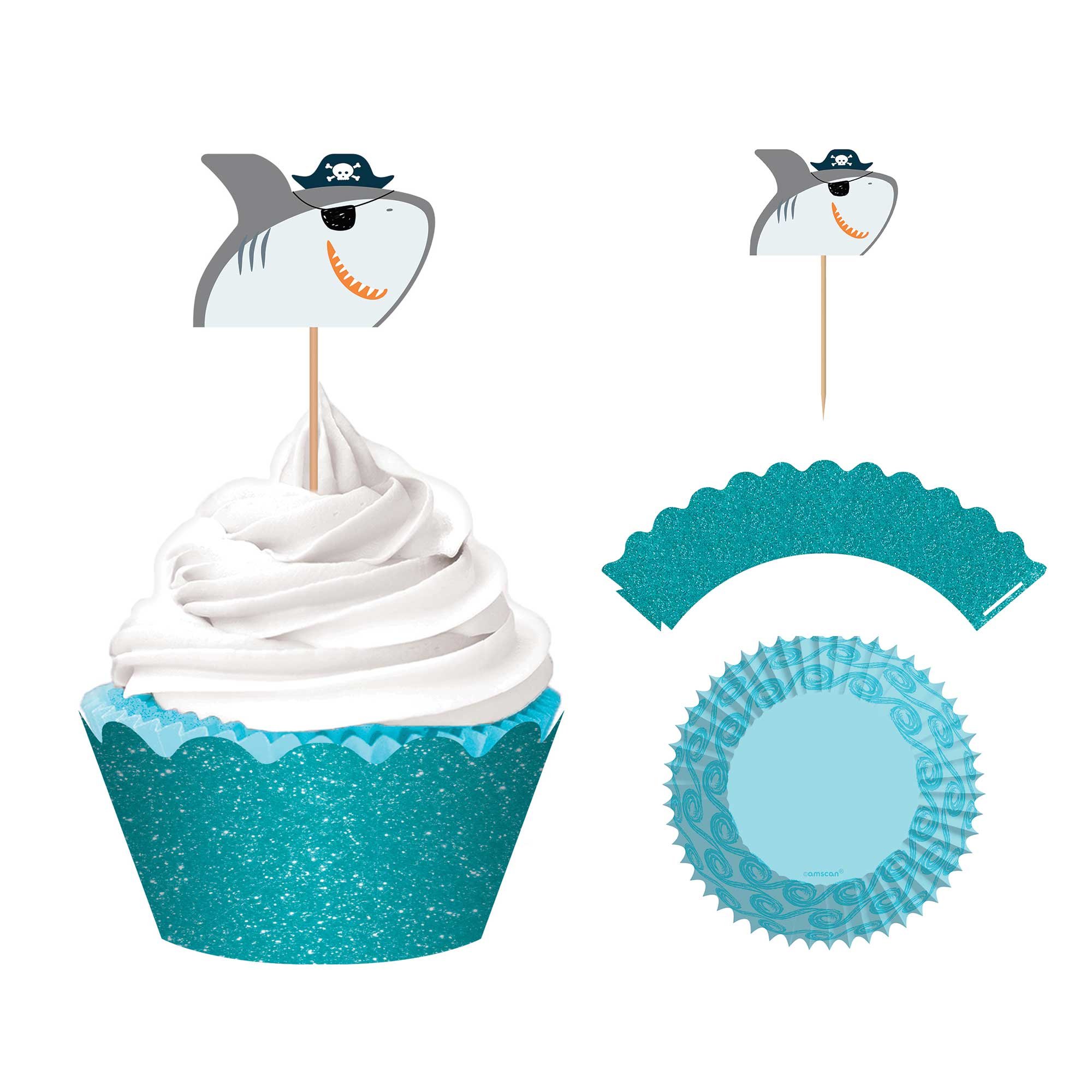 Ahoy Birthday Cupcake Cases & Picks Set