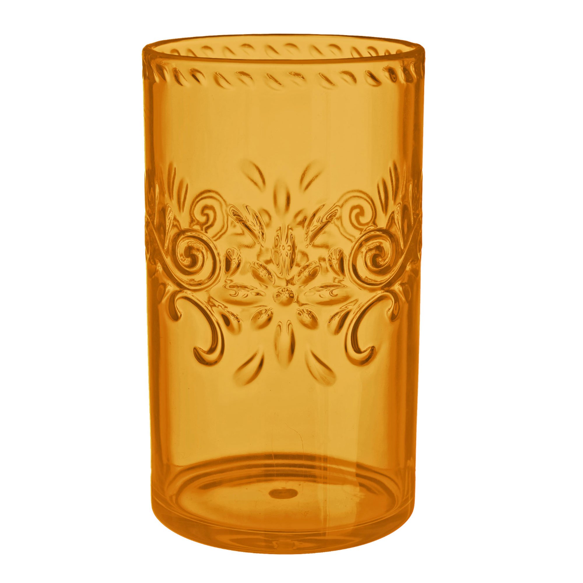 Premium Embossed Burnt Orange Highball Tumbler