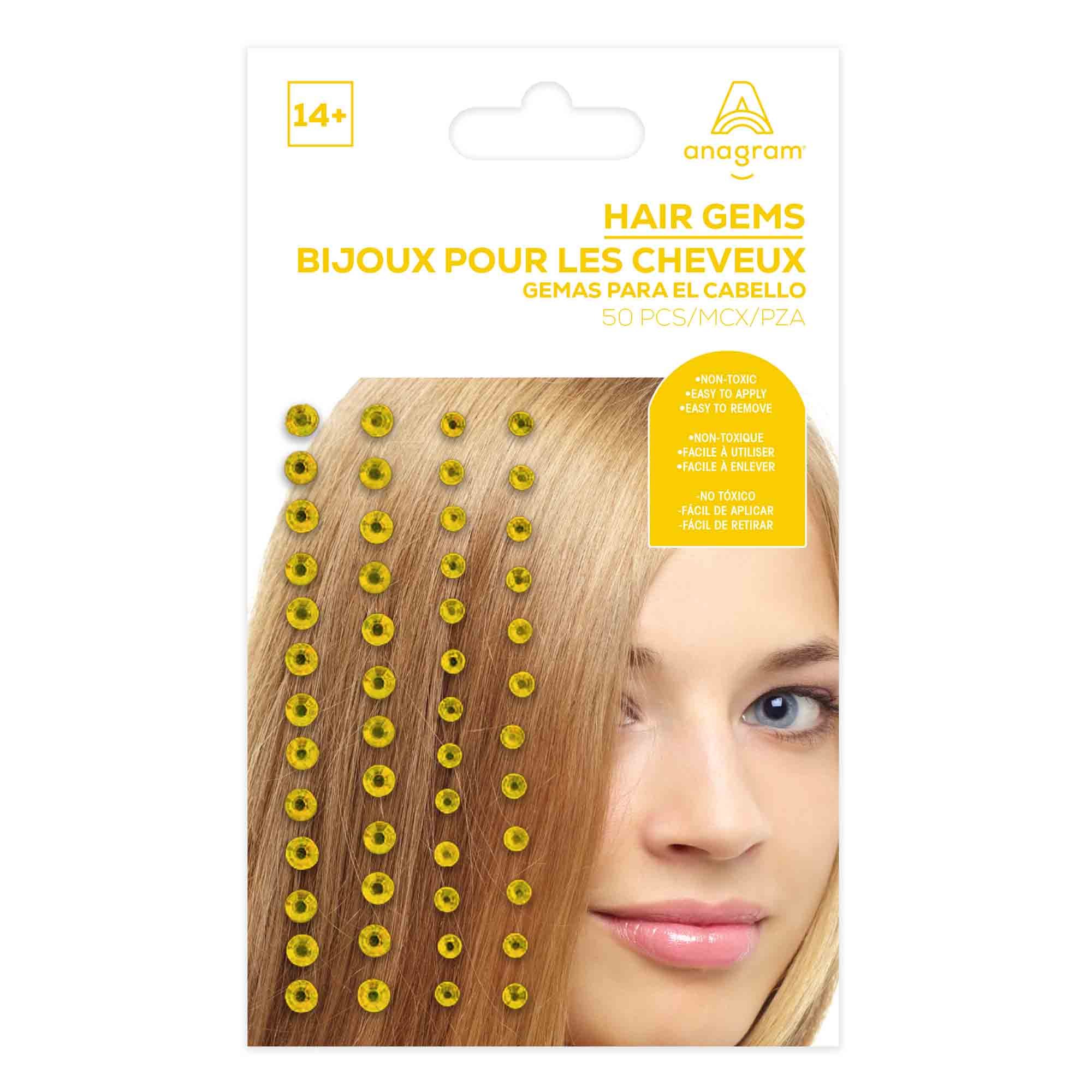 Team Spirit Hair Gems Yellow 14+