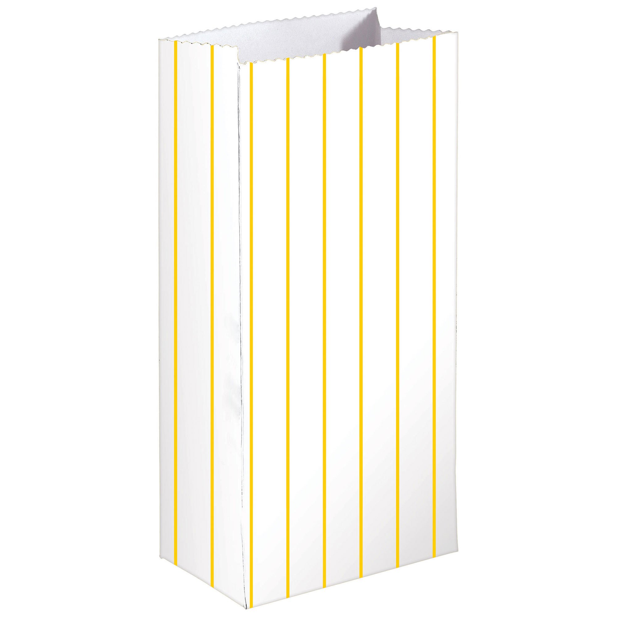 Stripe Paper Treat Bags Sunshine Yellow