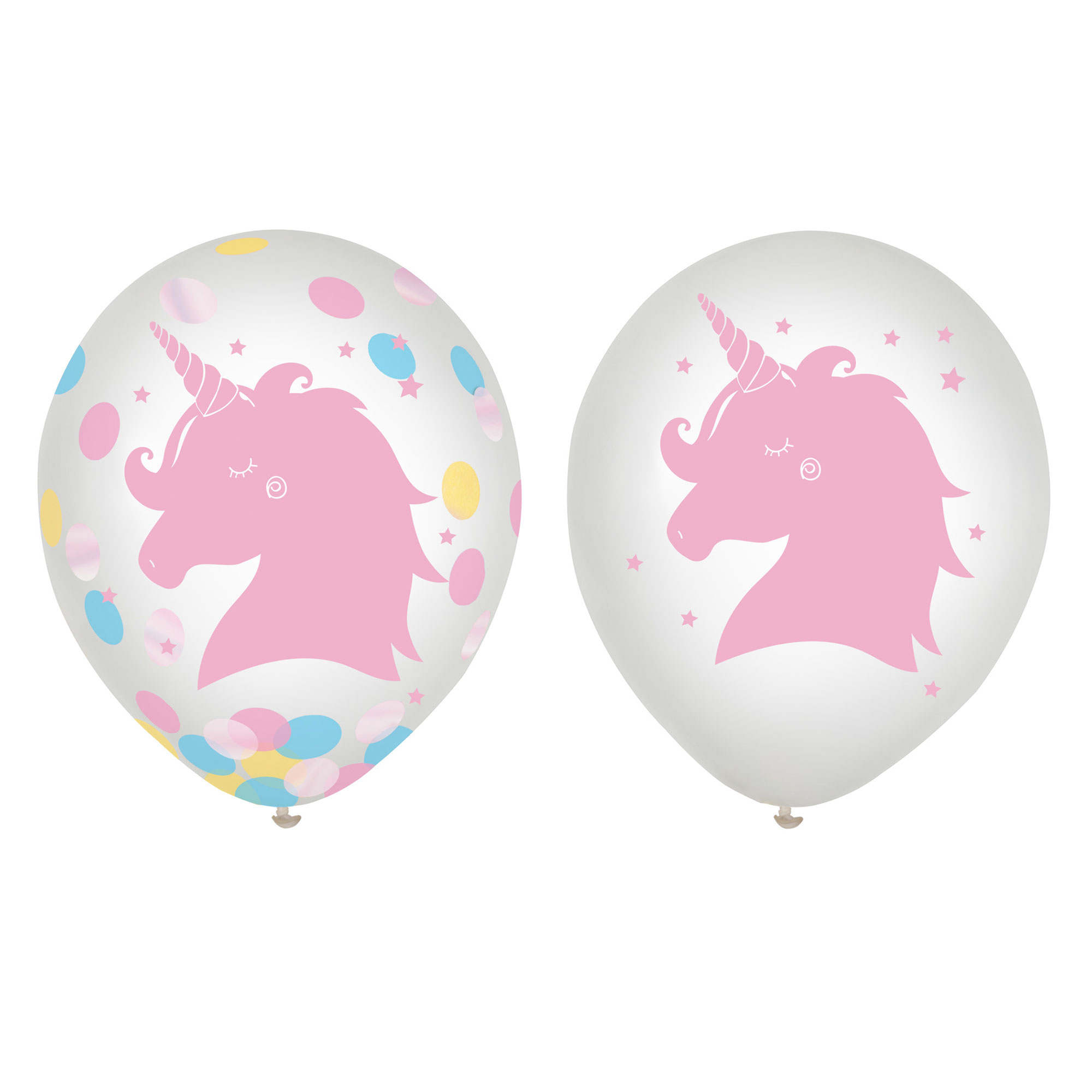 Magical Rainbow Birthday 30cm Latex Balloons & Confetti