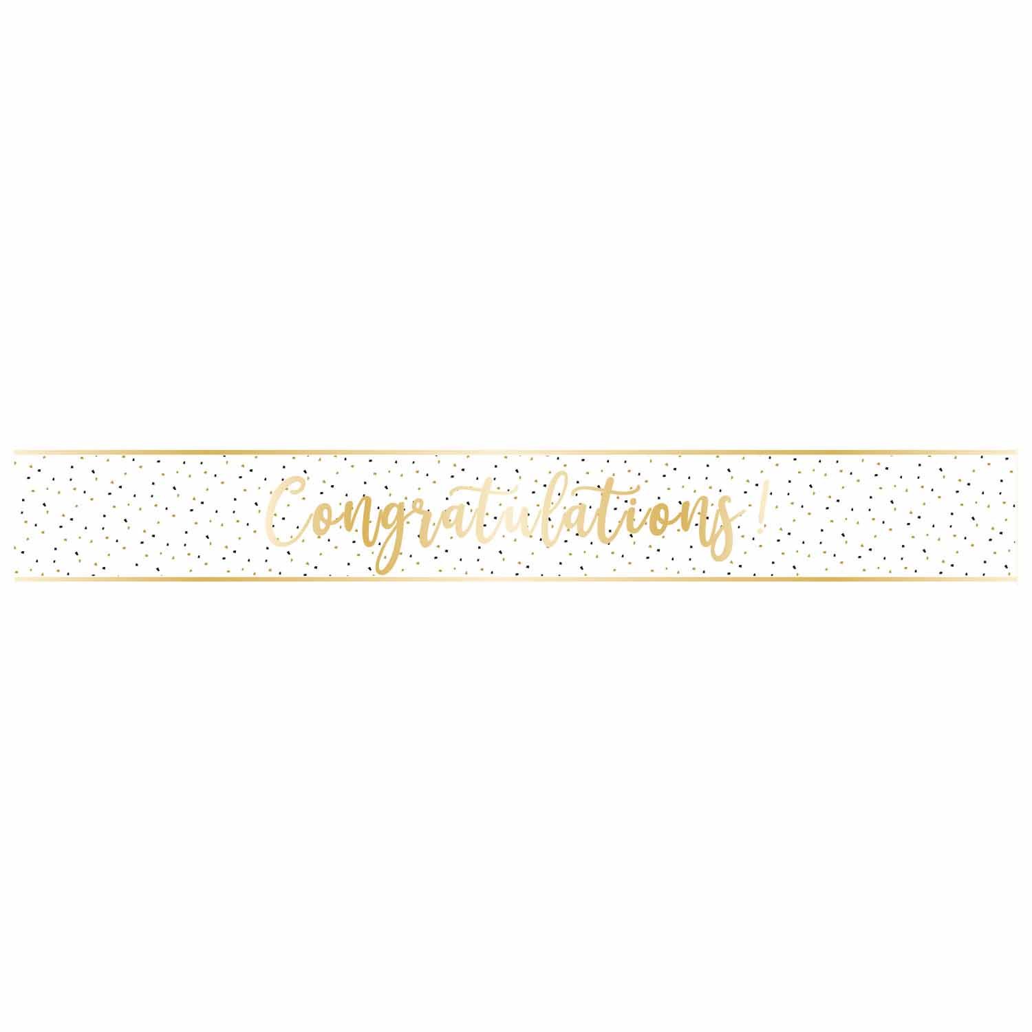 Banner Congratulations Gold Foil 2.7m