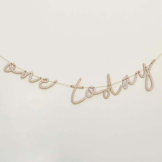 First Birthday Wooden Bunting