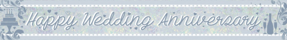 Banner Holographic Happy Anniversary