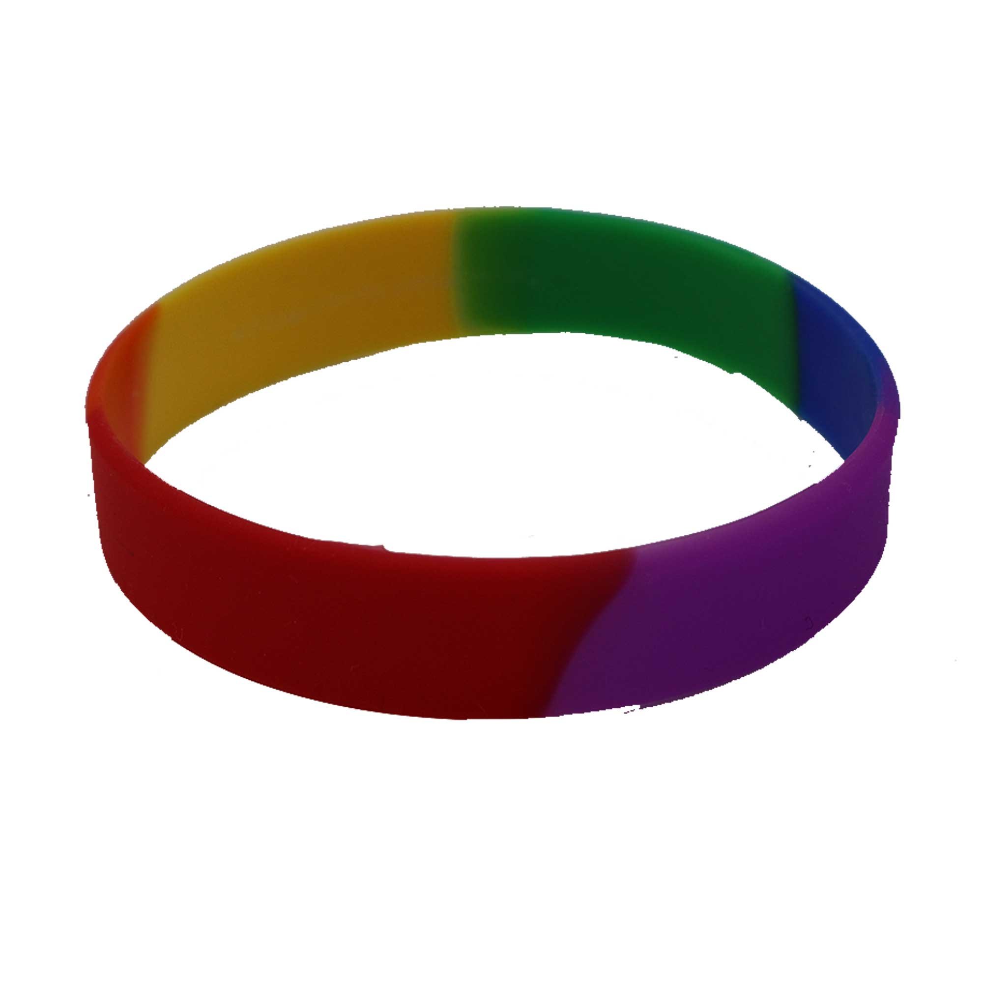 Team Spirit Silicone Wristbands Rainbow 14+