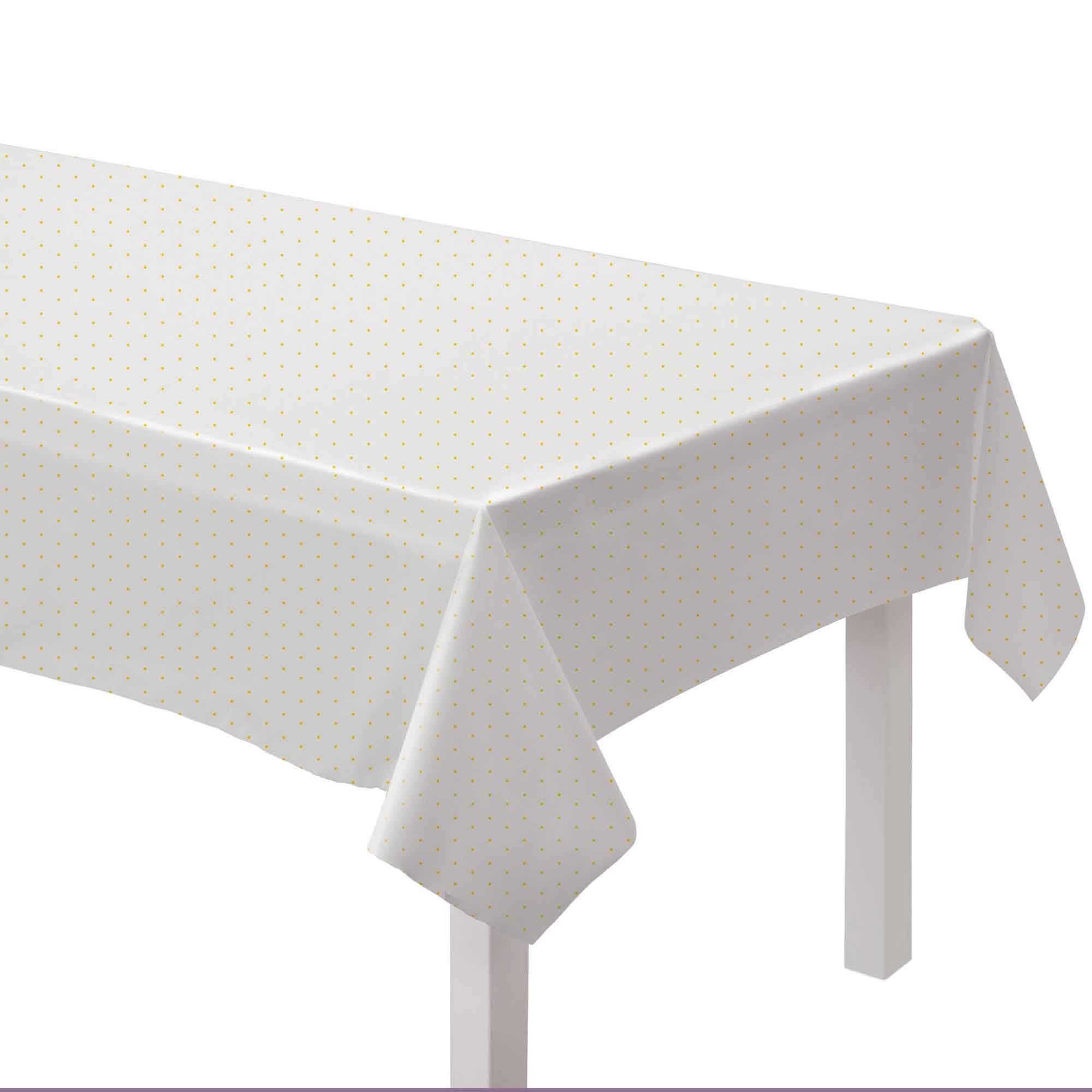 Dot Paper Tablecover Yellow Sunshine 137cm x 274cm