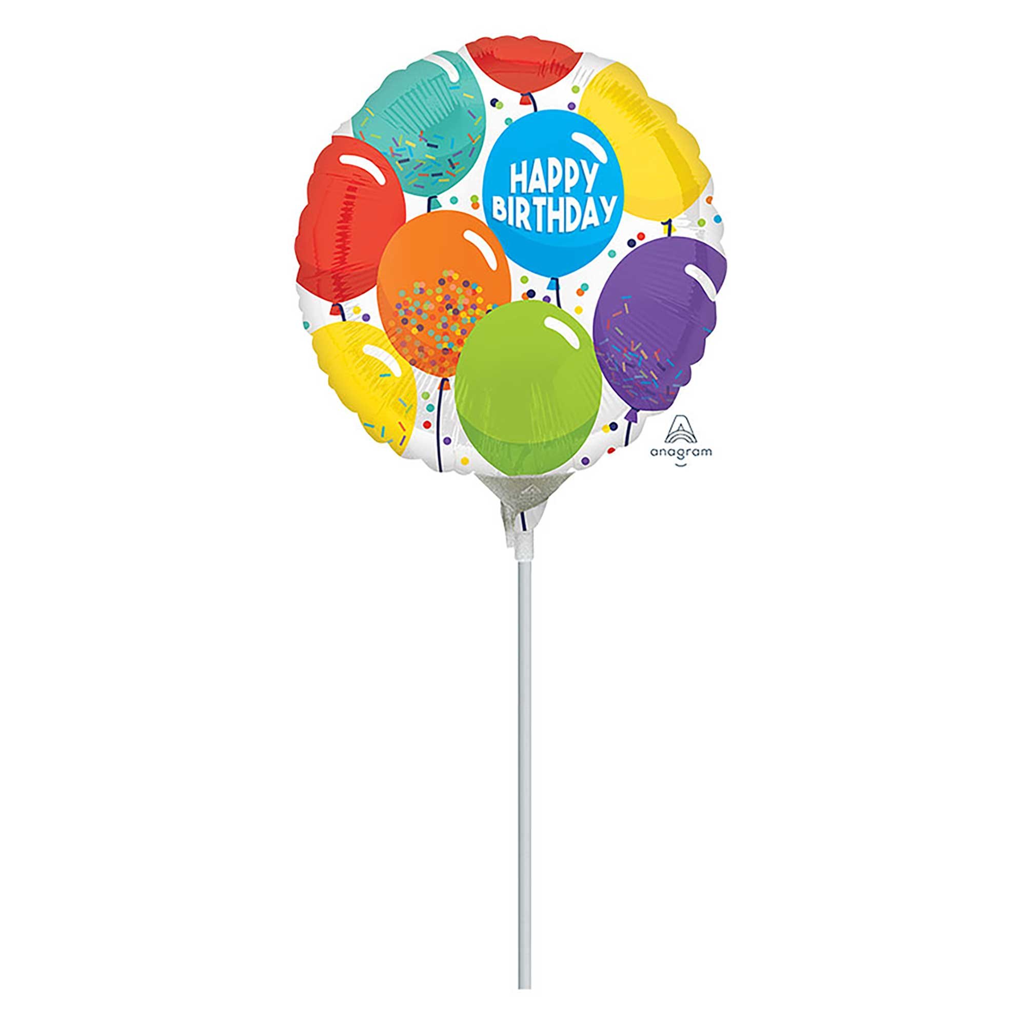 22cm Inflated Happy Birthday Celebration Balloons A15