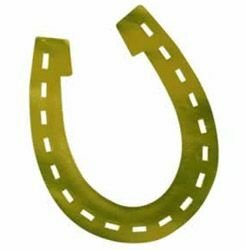 Beistle Horseshoe Gold Foil Silhouette Cutout