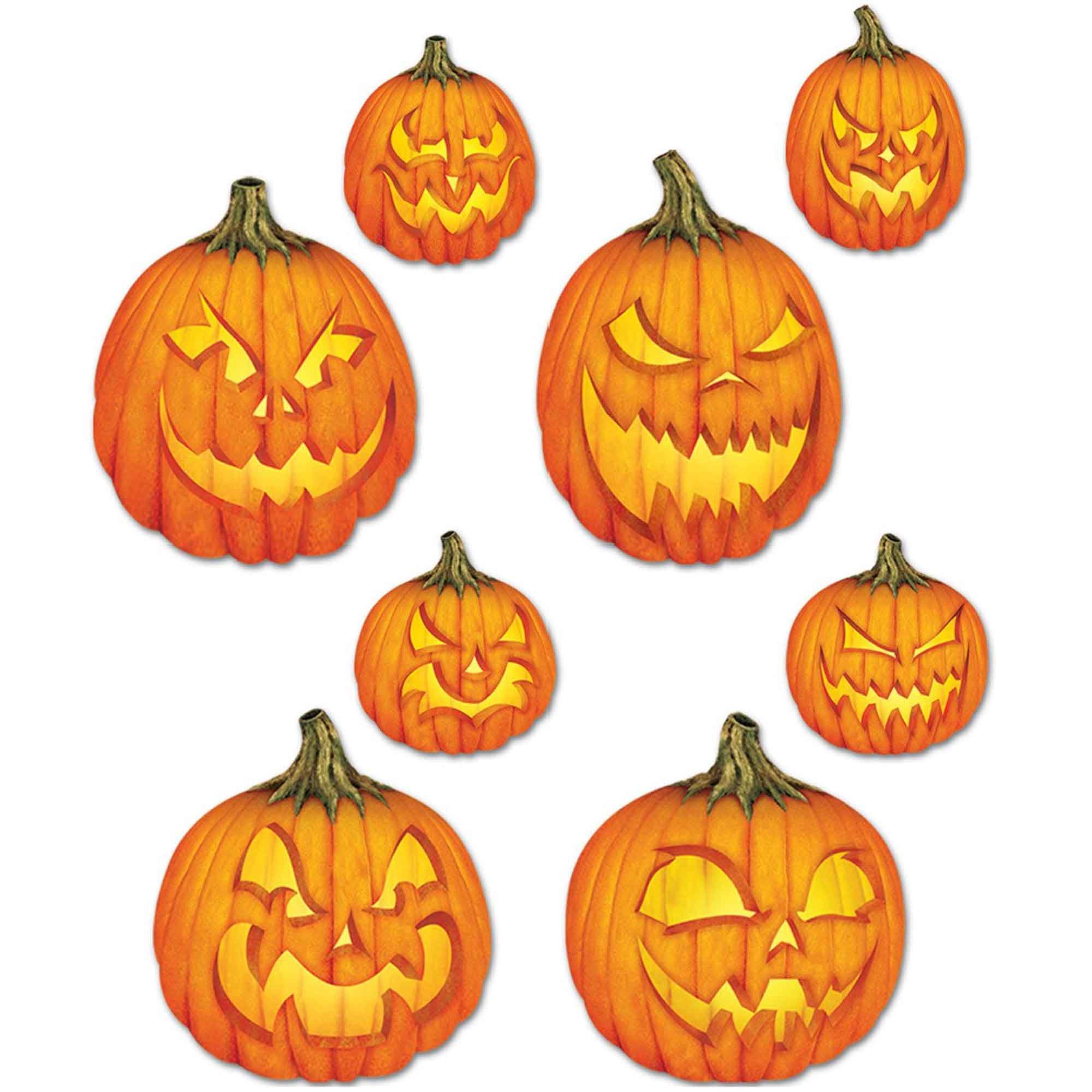 Beistle Scary Jack-O-Lantern Cutouts