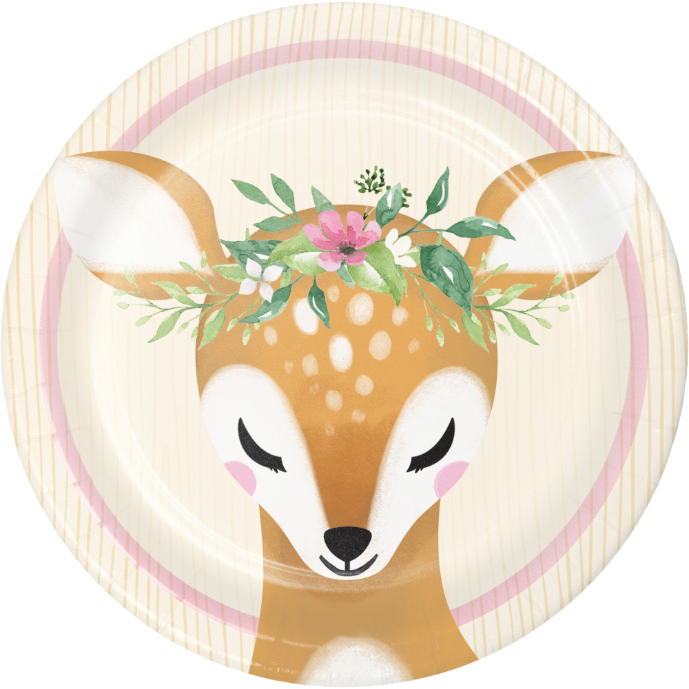 Deer Little One Lunch Plates Paper 18cm NPC