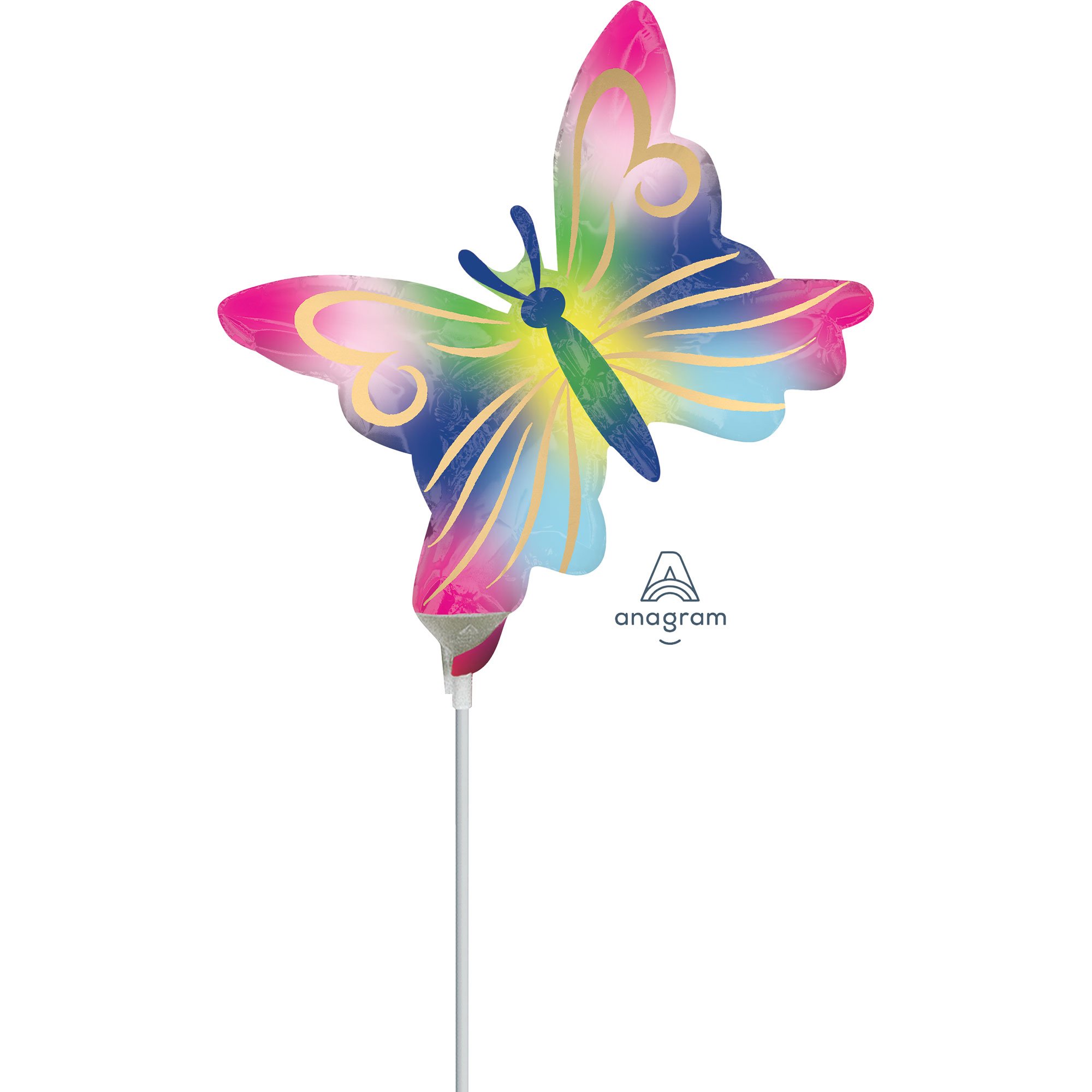 Mini Shape Inflated Satin Watercolour Butterfly A30